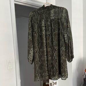 H&M Black and White Snake Print Dress